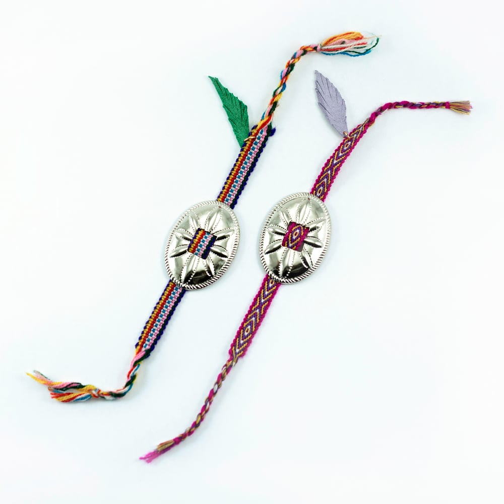 Image of Oval Concho Woven Bracelet