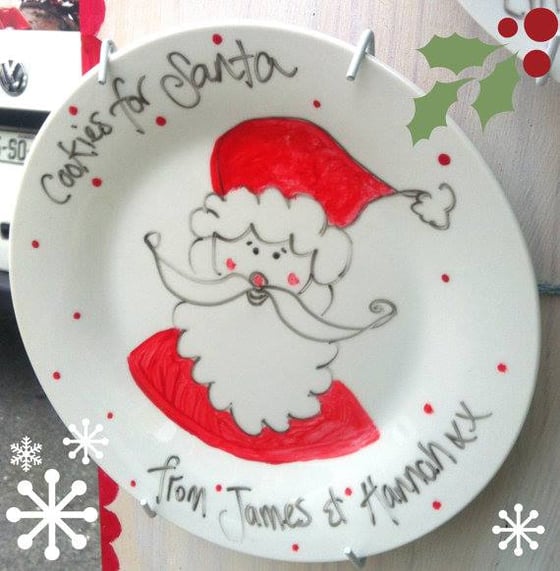 Image of Santa Cookie Plate (COLLECTION ONLY)