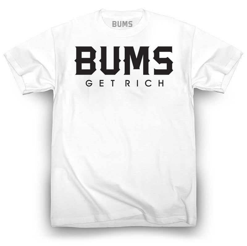 Image of BUMS Mens White T-Shirt