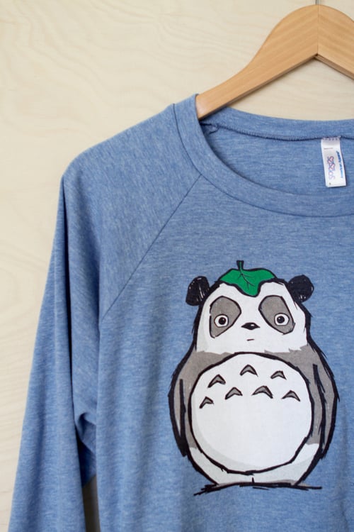 Image of "Totoro Panda" Raglan Sweater