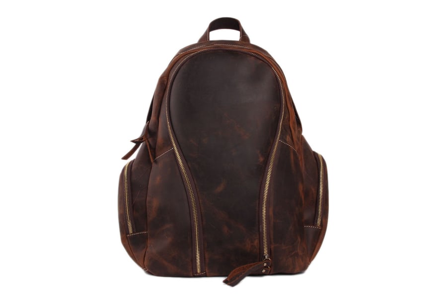 Image of Handcrafted Genuine Leather Backpack Travel Backpack,Laptop Bag, School Backpack JW10