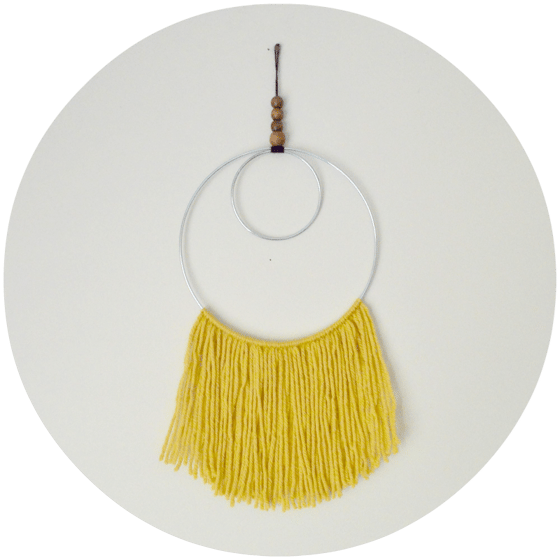 Image of Mustard Textile Wall Hanging