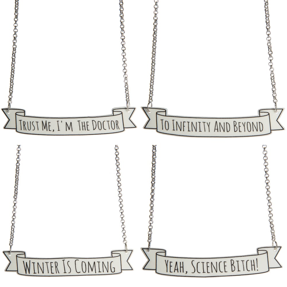 Image of Banner Quote Necklace