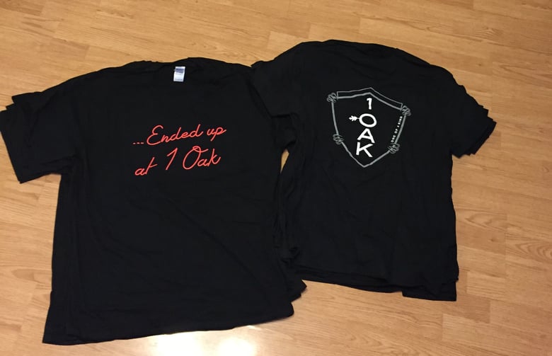 Image of ...Ended Up At 1 Oak (infrared/black) DOUBLE SIDED T