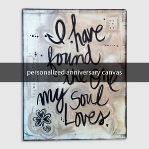Image of personalized anniversary canvas 16x20