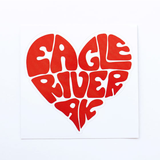 Image of Eagle River Heart Sticker