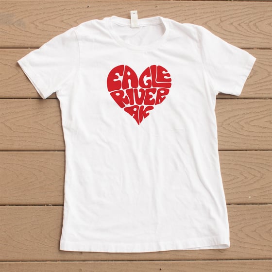 Image of Eagle River Heart Tee- Women's