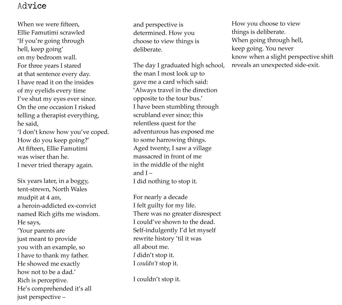 Image of Opposite the Tourbus by Sophia Walker