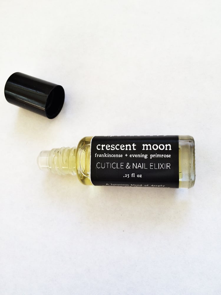 Image of crescent moon // cuticle + nail elixir