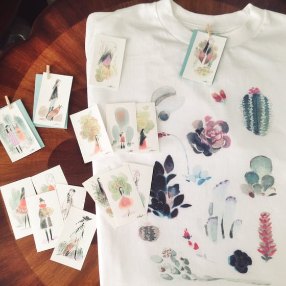 Image of   Succulents Shirt -- ONLY L LEFT