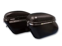 Image 3 of 1958-64 Harley Davidson Panhead Shovelhead Black Magic Royalite Saddlebags BUCO