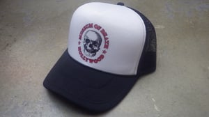 Image of M.O.D. Black & White Logo Mesh “Trucker” Hat