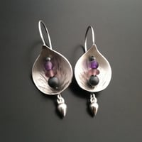 Image 2 of Leaf Shield Earrings *click for options*
