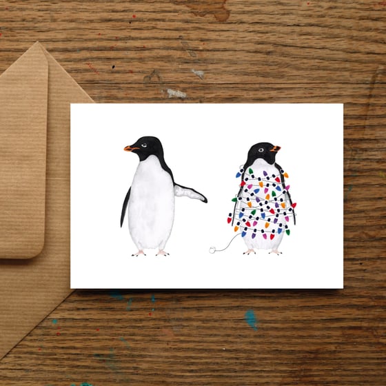 Image of Festive Penguins Christmas Card