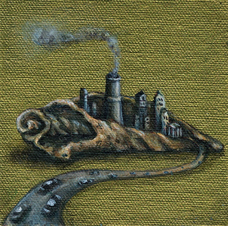 Image of Shell city - original mini painting