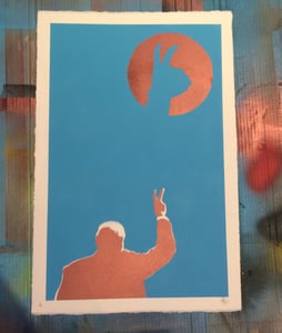 Image of CHURCHILL'S WHITE RABBIT TEST PRINT by Ads