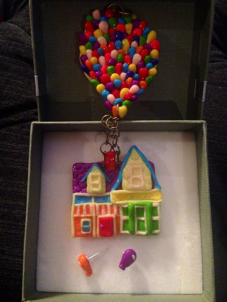 Image of Disney Pixar Up necklace and ear ring set