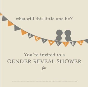 Image of Gender Reveal Baby Shower Invitation
