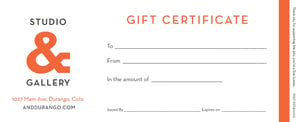 Studio & Gift Certificate