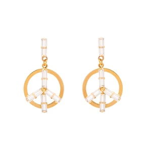 Image of Peace Earrings (Yellow Gold)