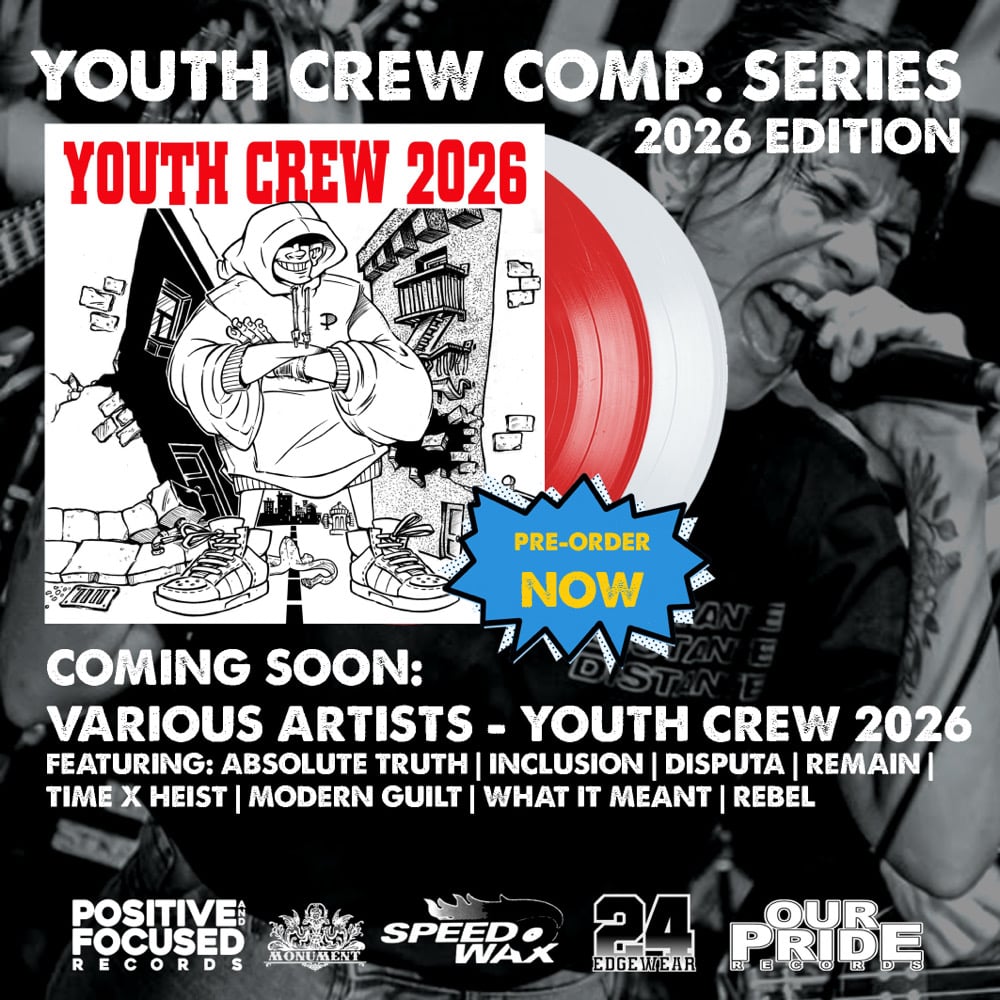 VARIOUS - YOUTH CREW 2026 7" VINYL, CLEAR OR RED