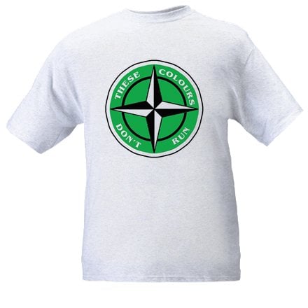 These Colours Don't Run Green & Black Star Design T-Shirt.