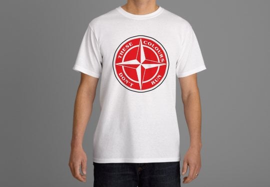 These Colours Don't Run Red & White Star Design T-Shirt.