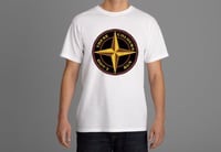 These Colours Don't Run Claret & Amber Star Design T-Shirt.