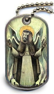 Image 2 of Dog Tag Necklace- Monkey Gone To Heaven