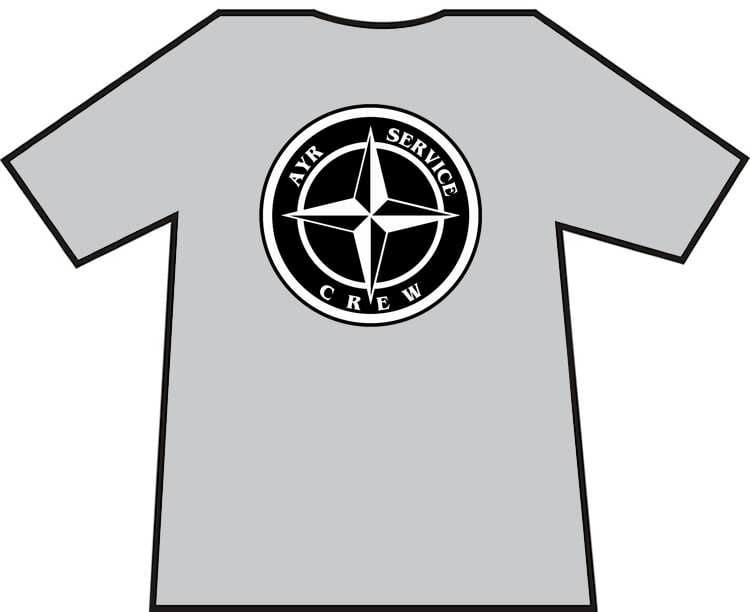 Ayr Service Crew Star Badge T-Shirts.