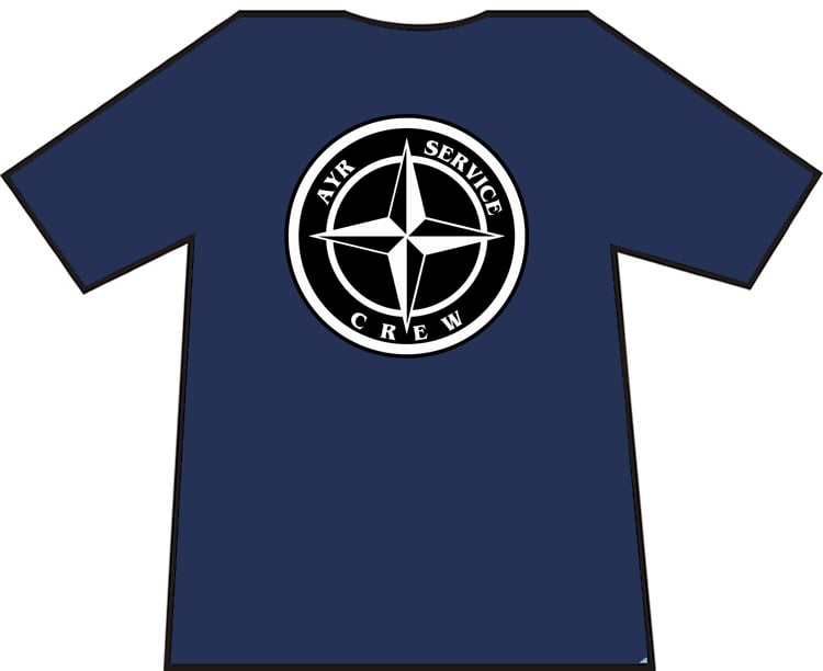 Ayr Service Crew Star Badge T-Shirts.