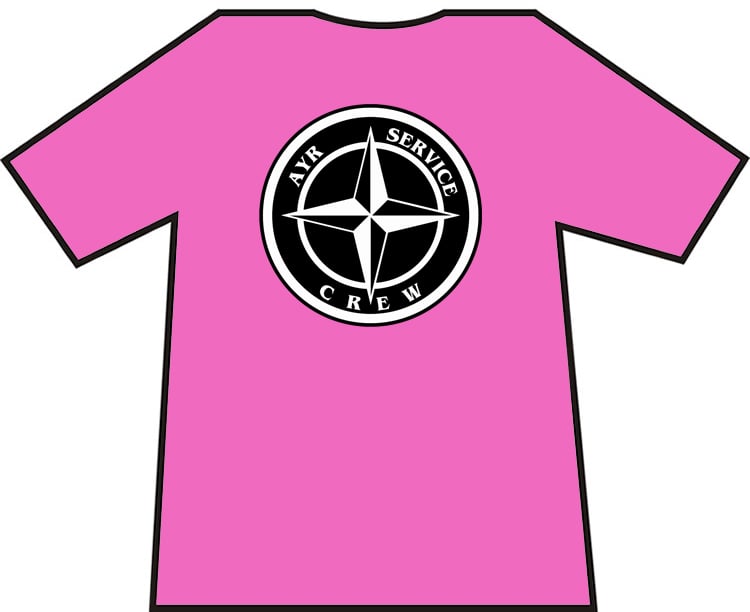 Ayr Service Crew Star Badge T-Shirts.