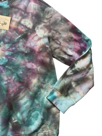 Image 3 of  M Unisex Crew Sweatshirt in Cool Muted Spiral Ice Dye