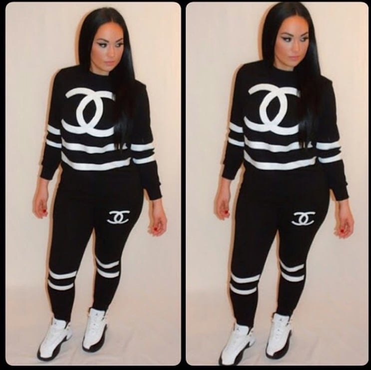 Chanel best sale sweatsuit womens