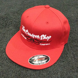 Image of The Cruiser Shop - Pinstripe Logo Flat Bill - assorted colors