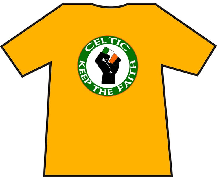 Celtic Keep The Faith Ultras/Casuals T-shirts.