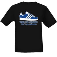 Image 1 of Blue & White Made For Standing Not Running T-Shirt. Casuals/Ultras/Hooligans.