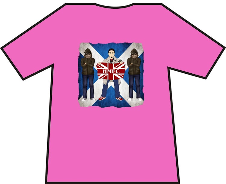 Hearts 3 Casuals With Flag T-shirts. Casuals T-shirts.