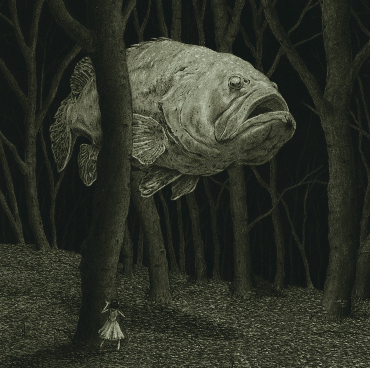 'Ghost Fish' Fine art giclee print / Sawhorse Books and Illustration