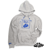 ((SIKA x ibun)) blue cheese hooded sweater with matching camo draw string. 