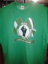 Hibs, Hibernian, Keep The Faith with Flags T-Shirt.