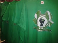 Image 3 of Hibs, Hibernian, Keep The Faith with Flags T-Shirt.