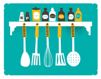 Image 1 of A Place For Everything Kitchen Print - Spices & Utensils 