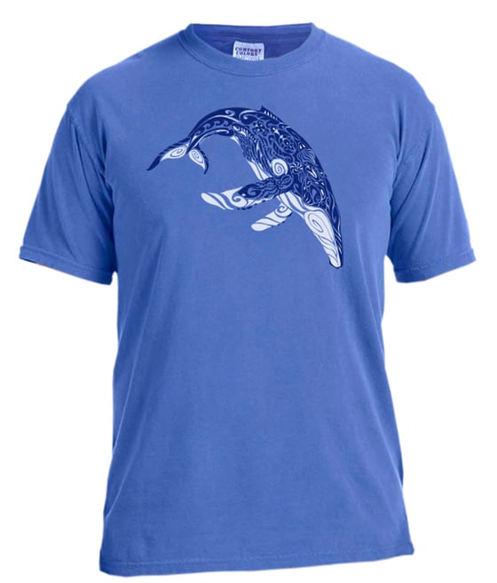 Image of Whale Tribe mystic blue garment dyed t-shirt