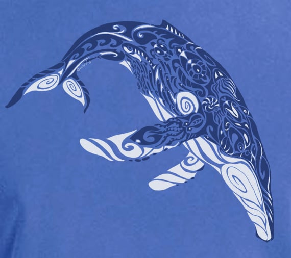 Blue store whale shirt