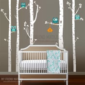 Trees Branches Flowers Wall Decals Removable Wall Decals