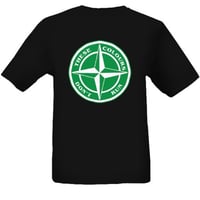 Image 1 of Hibs/Celtic These Colours Don't Run Green & White Star Design T-Shirt.
