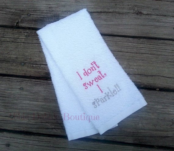 Image of I don't sweat, I sparkle Gym Towel
