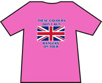 Image 3 of These Colours Don't Run Rangers On Tour T-shirts.