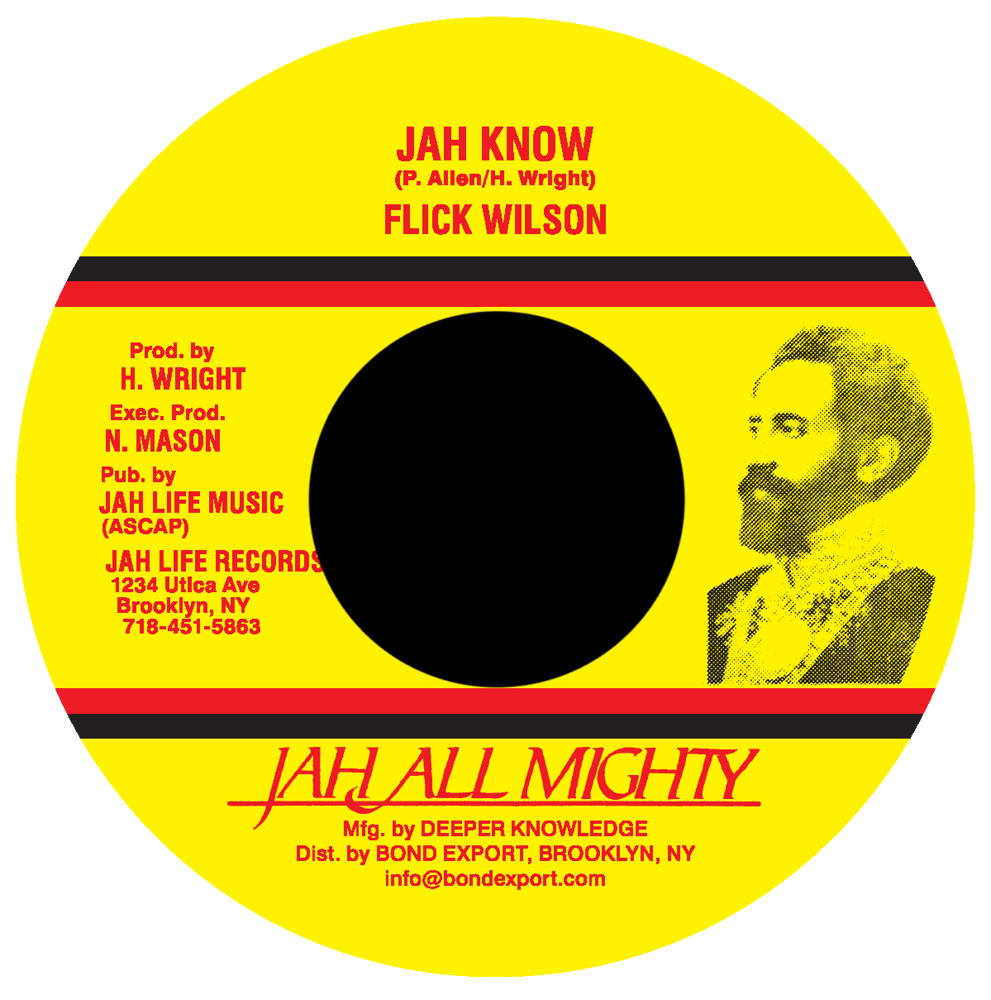 Image of Flick Wilson - Jah Know 7" (Jah All Mighty)